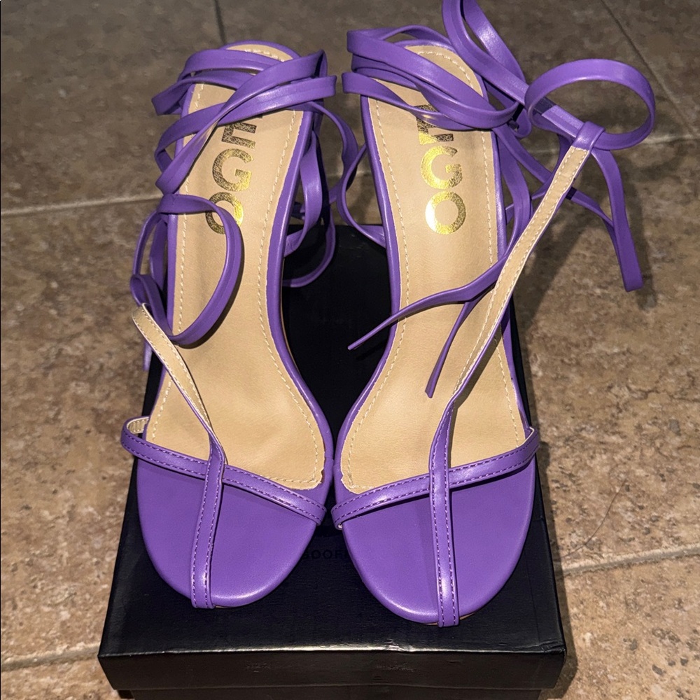 EGO Women's Purple Strappy Heels